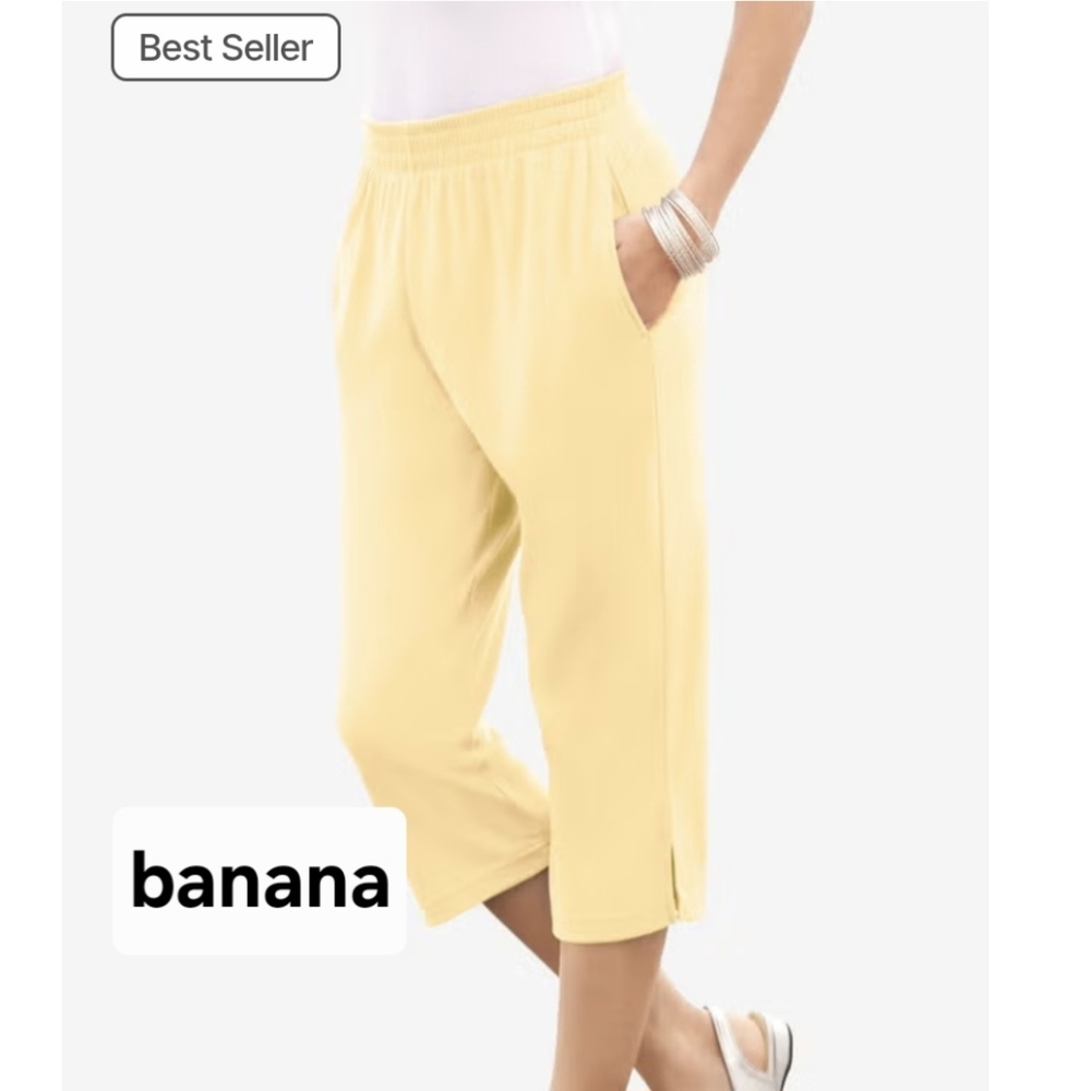 2 Pairs Plus Woman Within Capri Pants Size 1x NEW